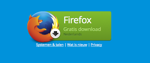 De call-to-action van Firefox
overtuigt op meerdere manieren