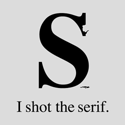 Voorbeeld van een serif lettertype